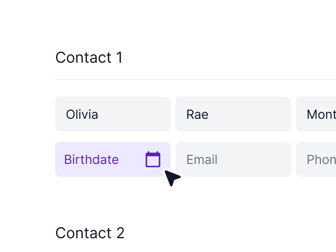 Custom forms